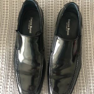 Baccobucci shiny black loafers size 9.5